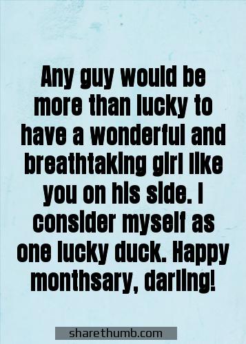 sweet message for her monthsary